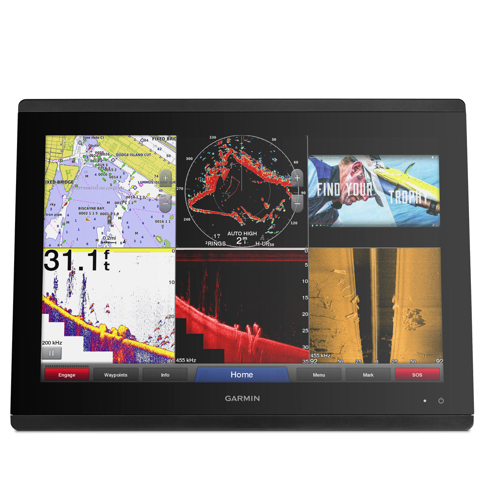 Garmin GPSMAP 8624 MFD - Preloaded U.S. Canada & Bahamas BlueChart g2 HD & U.S. LakeVü HD - 24"